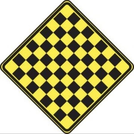 Accuform WARNING SIGN  CHECKERBOARD 30 in  X 30 in FRW303HP